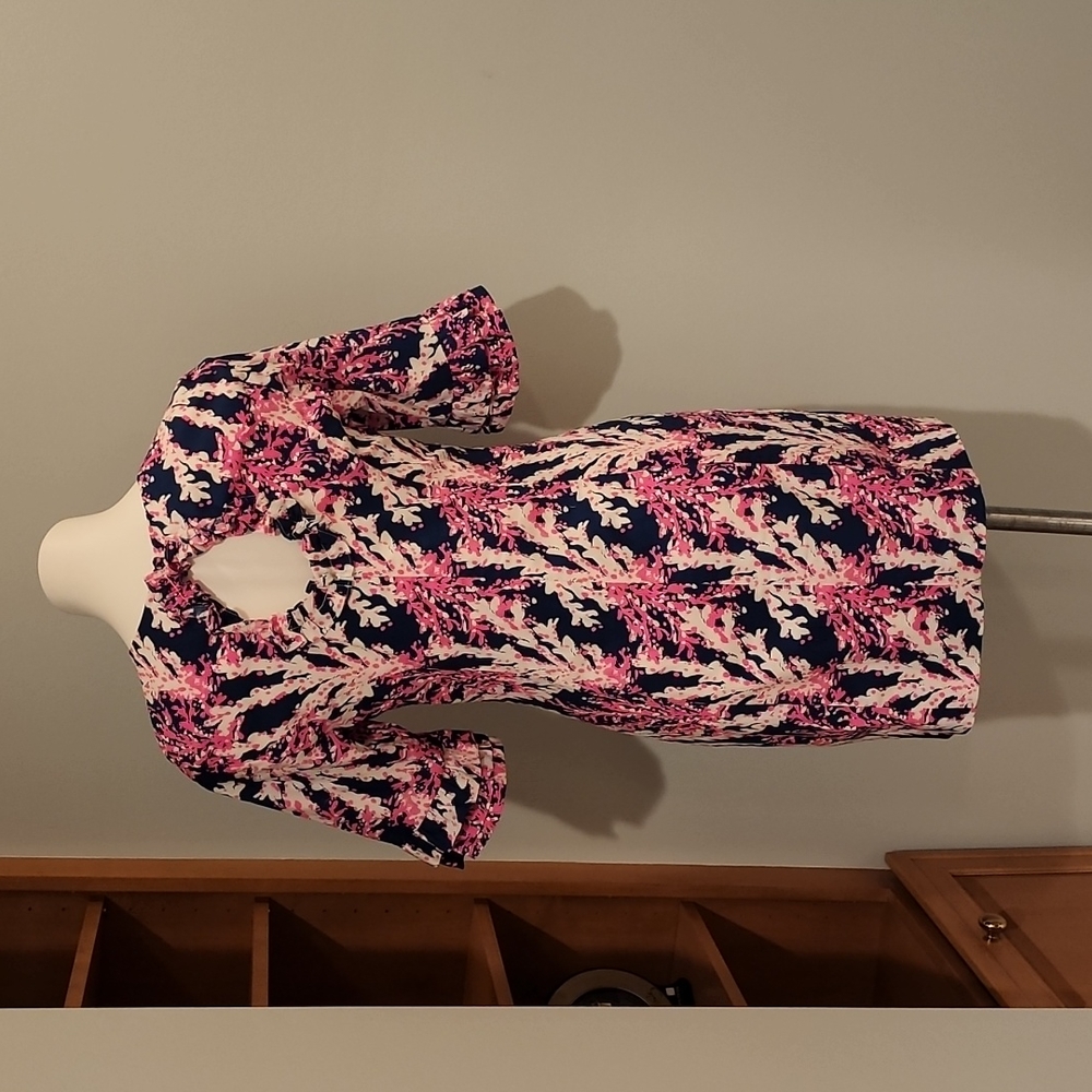 Lilly Pulitzer Fiesta Stretch Pink and Blue Beyond the Sea Dress - Picture 8 of 13
